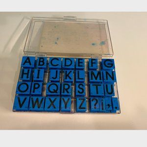 Pre-owned Upper and Lowercase Alphabets Rubber Stamps